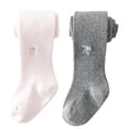 thumbnail image 1 of 2 Pack Baby Toddler Girl's Tights Cable Knit Mesh Leggings Little Girl Seamless Stockings Bows Cotton Pantyhose, XXXXL(8-12 years), Pink + Dark Gray, 1 of 7