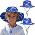 thumbnail image 1 of 2 Pack Baby Toddler Sun Hat UPF 50+ Sun Protection Bucket Hats for Boys Girls Wide Brim Beach Hat Kids Bucket Hat Age 0-6 Years, 1 of 7