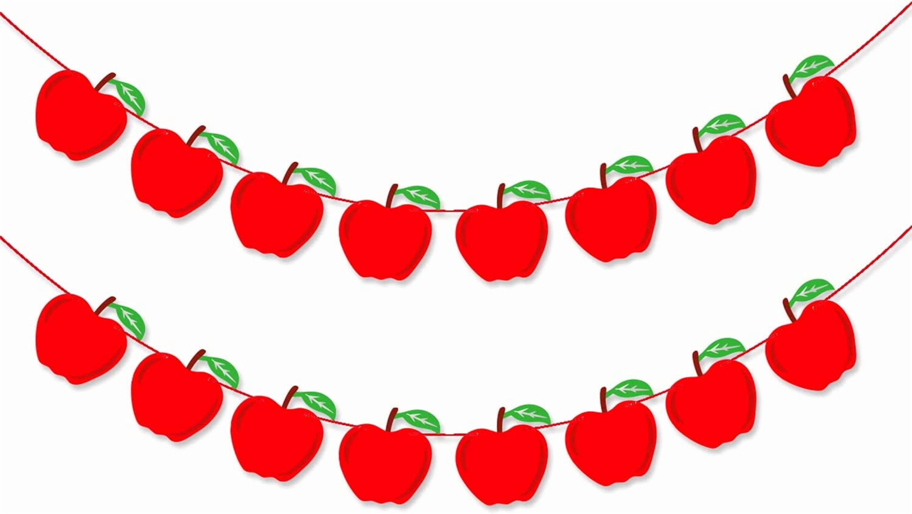 2 Pack Back to School Apples Banner Garland First Day of School ...