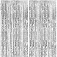 thumbnail image 1 of 2 Pack Backdrop Birthday Decorations Foil Curtain Backdrop Streamers Dance Party Decorations New Years Eve Party Supplies（3.28×6.56ft）, 1 of 6