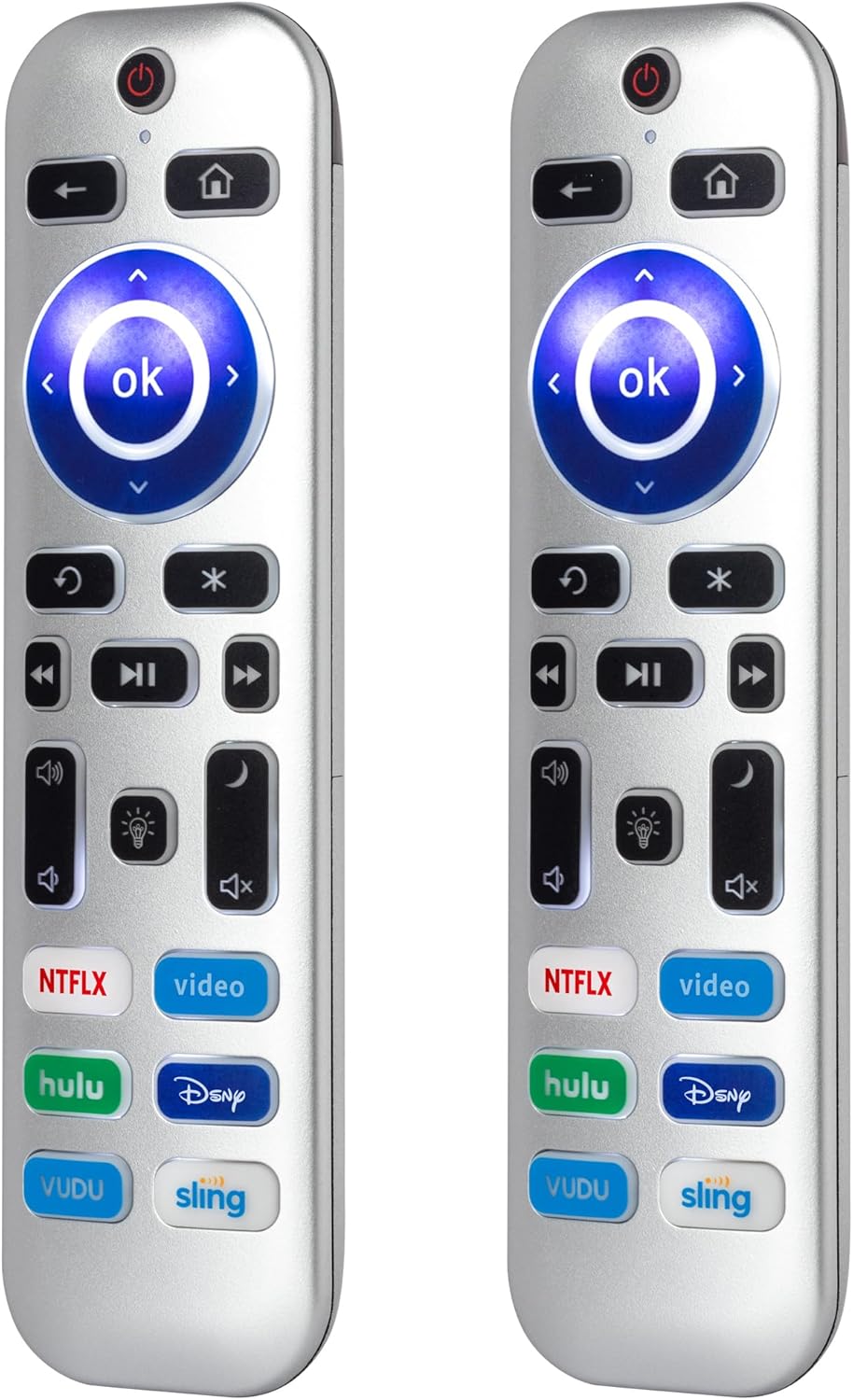 2 Pack Backlit Remote Control Only for Roku TV, Fit for TCL/Onn/Hisense ...