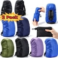 thumbnail image 1 of 2 Pack Backpack Rain Cover, 100% Waterproof Ultralight Backpack Cover, Storage Pouch, Anti-Slip Cross Buckle Strap, for Hiking, Camping, Biking, Outdoor, Traveling, Sky Blue, S, 1 of 10