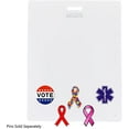 thumbnail image 1 of 2 Pack - Badge Buddy Pin Holder for Nursing Pins - Horizontal 7 Hole Blank White Card Backer - Display Your Cute, Funny, Trading, Award & Medical Pins - Great for Nurse, Student by Specialist ID, 1 of 5