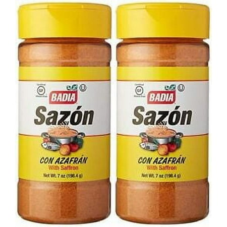 2 Pack Badia Sazon with Saffron for Paella 7 oz (con Azafran) Gluten Free