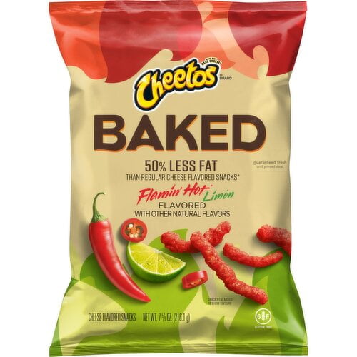 Pack Of 2 Cheetos Baked Crunchy Flamin' Hot Limon Cheese Snacks - 7.62 oz (Packaging May Vary)