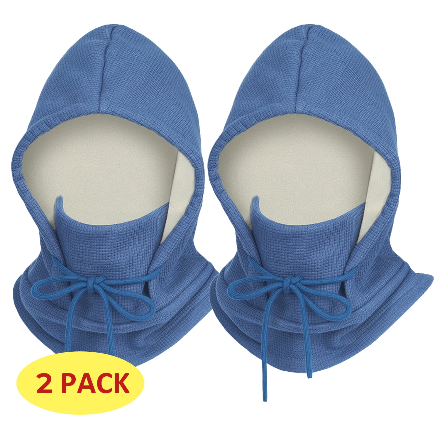 2 Pack Balaclava Face Thermal Mask for Men and Women Cycling Hunting Skiing Blue