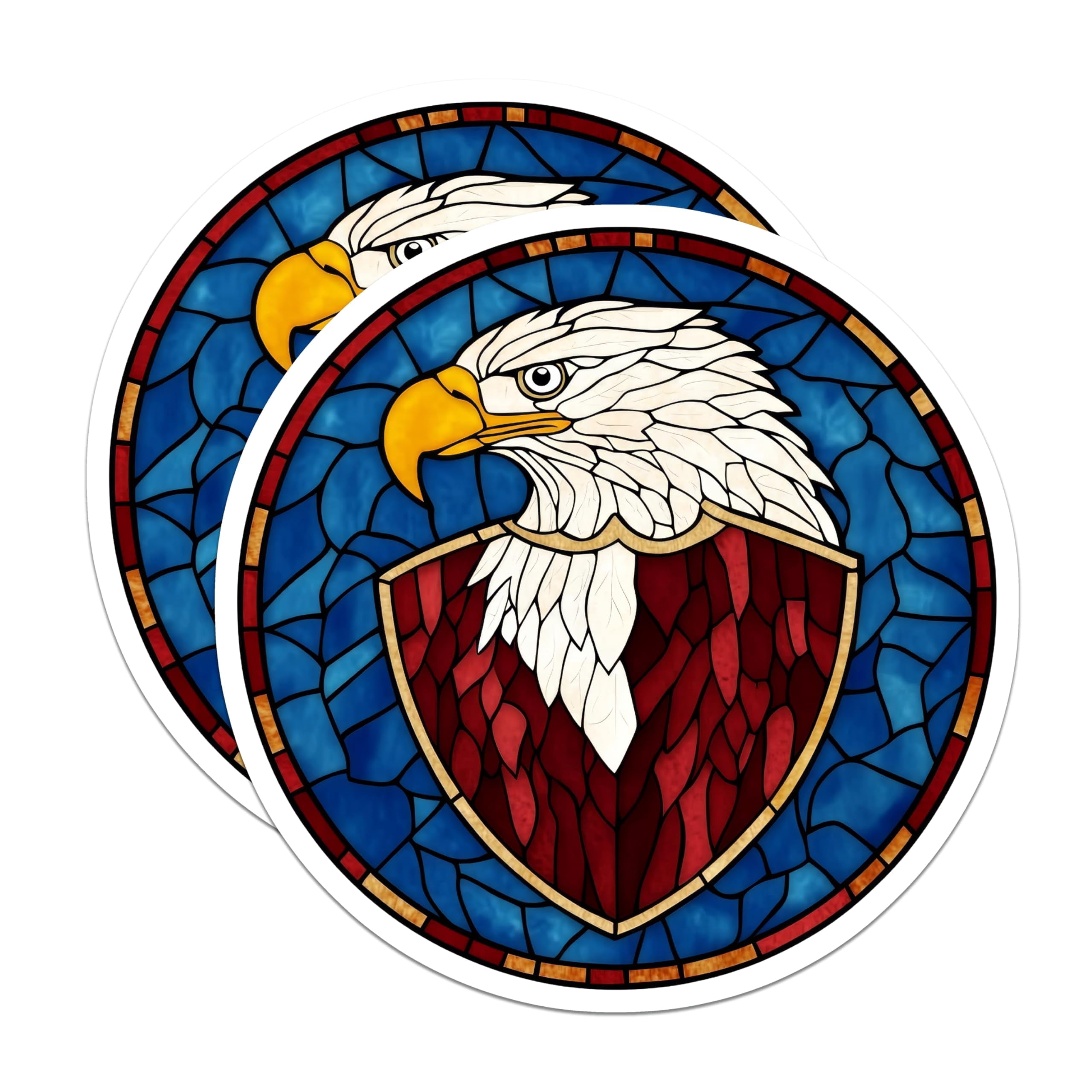 (2 Pack) Bald Eagle Magnets - American Eagle Decor - Patriotic Badge ...