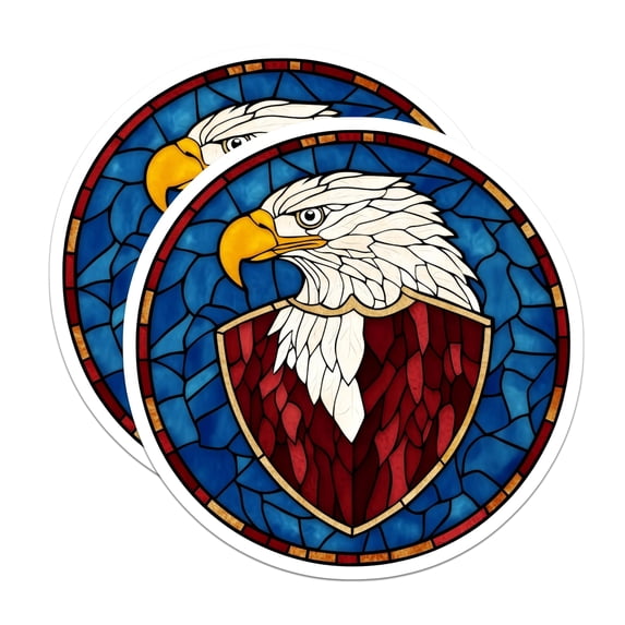 (2 Pack) Bald Eagle Magnets - American Eagle Decor - Patriotic Badge ...