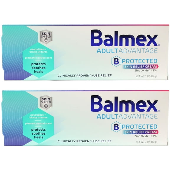 2 Pack - Balmex Adult Care Rash Cream 3oz Each