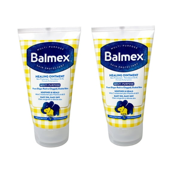 2 Pack - Balmex Multi-Purpose Healing Ointment, from Diaper Rash to Chapped, Chafed Skin, Soothes & Heals, 3.5 OZ