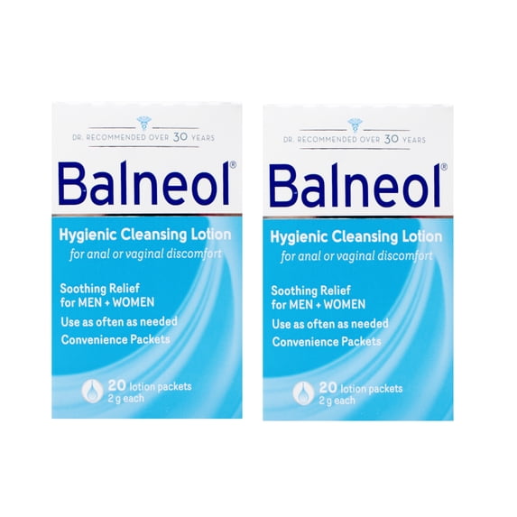 2 Pack - Balneol Hygienic Cleansing Lotion Packets 20 Each - Walmart.com