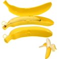 thumbnail image 1 of 2 Pack Banana Case, Banana Keeper BPA-Free, Banana Protector Saver Outdoor Travel, Plastic Banana Holder Container, Cute Banana Carrier for Lunch Box Fruits Freshness (Yellow), 1 of 5
