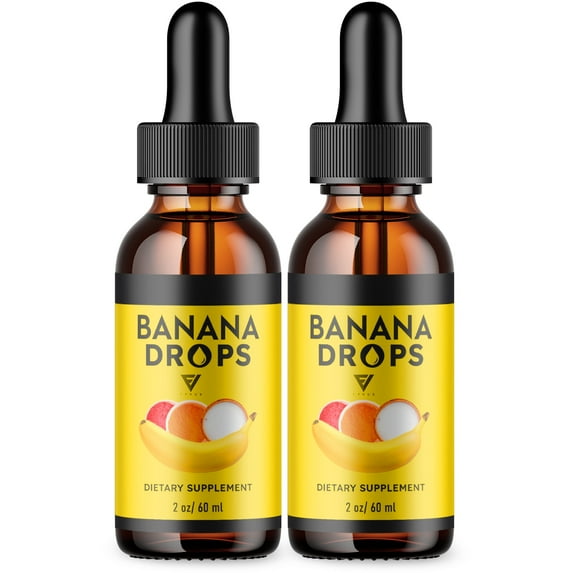 (2 Pack) Banana Drops Dietary Supplement BananaDrops Weight Management, BananaDrops Advanced Formula (4oz)