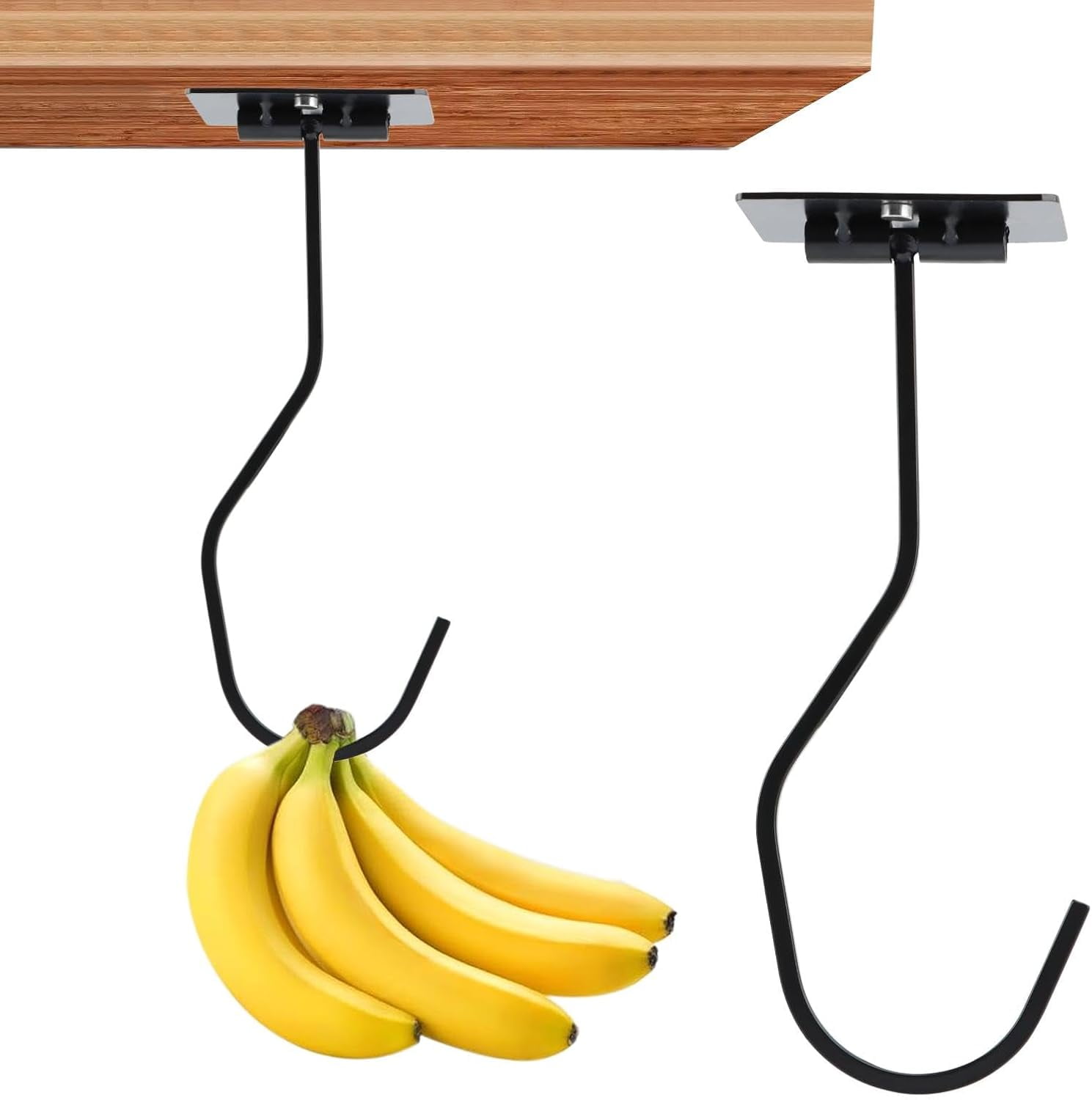 CAPHONT Under Cabinet Banana Hanger - Foldable Metal Holder To Keep Bananas Fresh, Save Counter Space - View #10