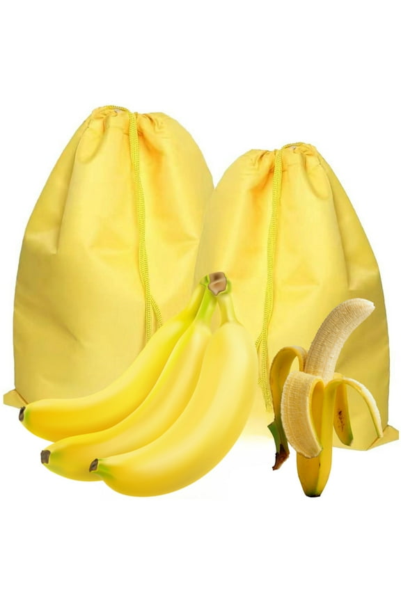 2 Pack Banana Saver Storage Bags Prevent Ripening-Banana Fresh-Keep Bananas Fresh Longer, Yellow