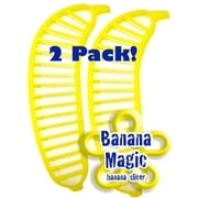 2 Pack Banana Slicer Cutters * Banana Magic * Kitchen Tool - Handy Gadget instantly slice chop banana chips no knife necessary !