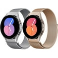 thumbnail image 1 of 2 Pack Bands for Samsung Galaxy Watch 6/5/4/7/FE Band 40mm 44mm/Classic 47mm 43mm 46mm 42mm Women/Men,Magnetic Loop Strap for Samsung Galaxy watch 5 Pro band 45mm,No Gap Metal Mesh Correa Wristband, 1 of 7