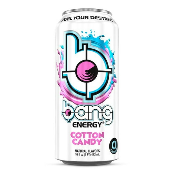 2 Pack Bang Cotton Candy Energy Drink, 16 oz, 12 Pack Cans