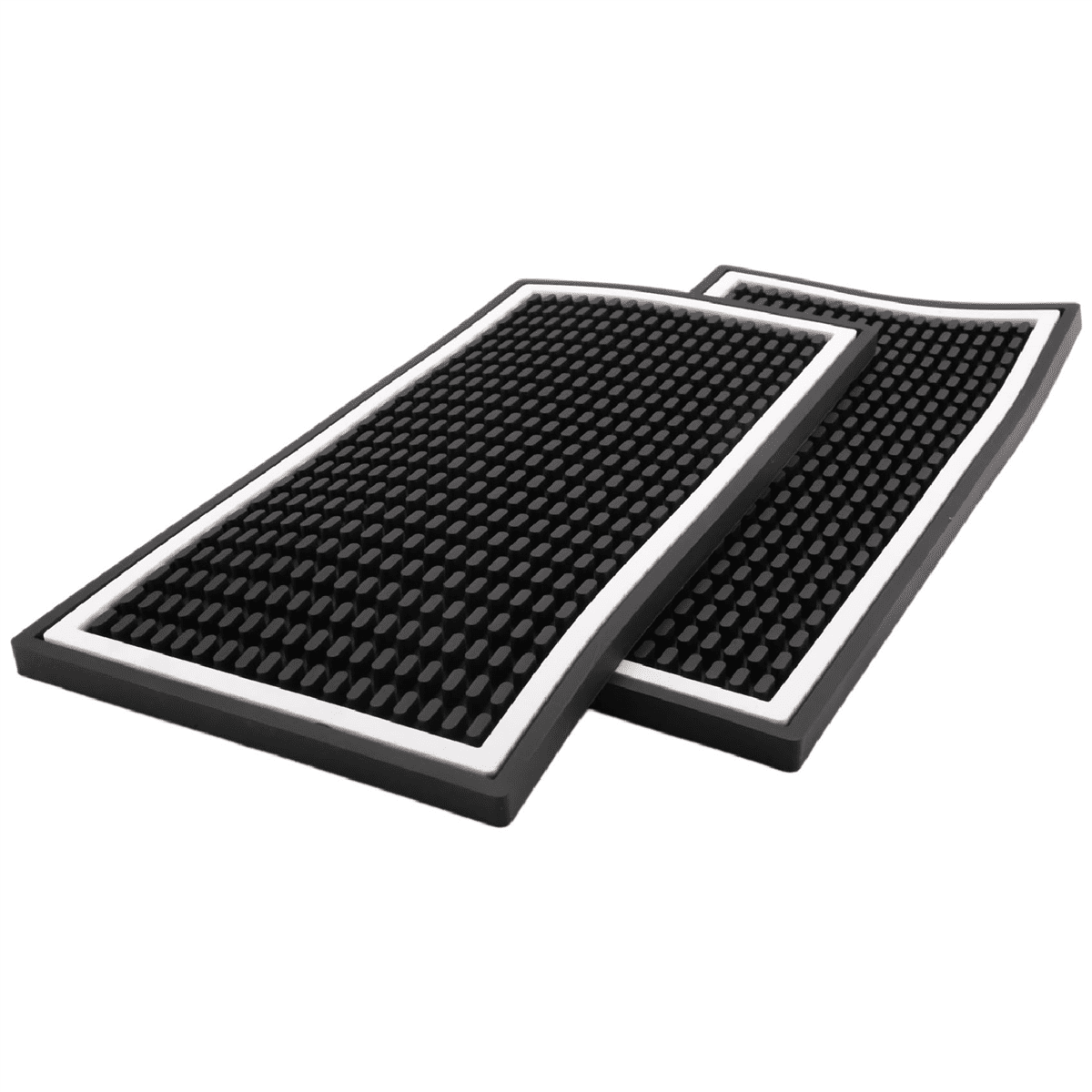 2 Pack Bar Mat, 12X6X0.4 Inch Thicken Rubber Bar Service Mat