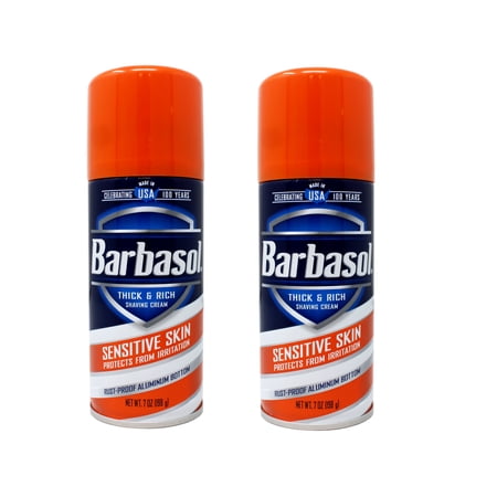 2 Pack - Barbasol Shave Cream, 7 Ounce (Sensitive Skin)