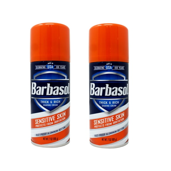 2 Pack -  Barbasol Shave Cream, 7 Ounce (Sensitive Skin)