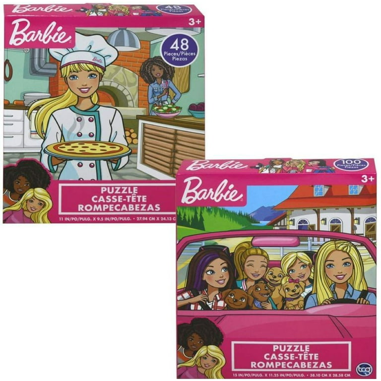 BARBIE Jigsaw Puzzle 3 Pack (24, 48, & 100) Pieces NEW in BOX