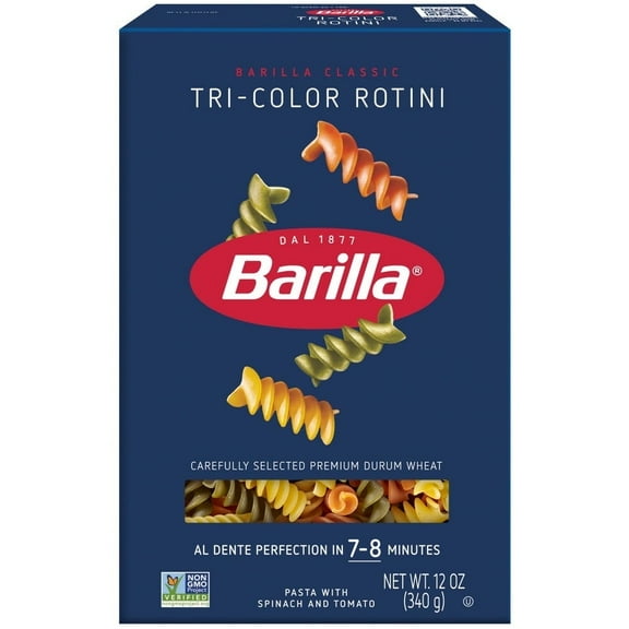 ( 2 Pack ) Barilla Tri Color Rotini Pasta 12 Oz. Box
