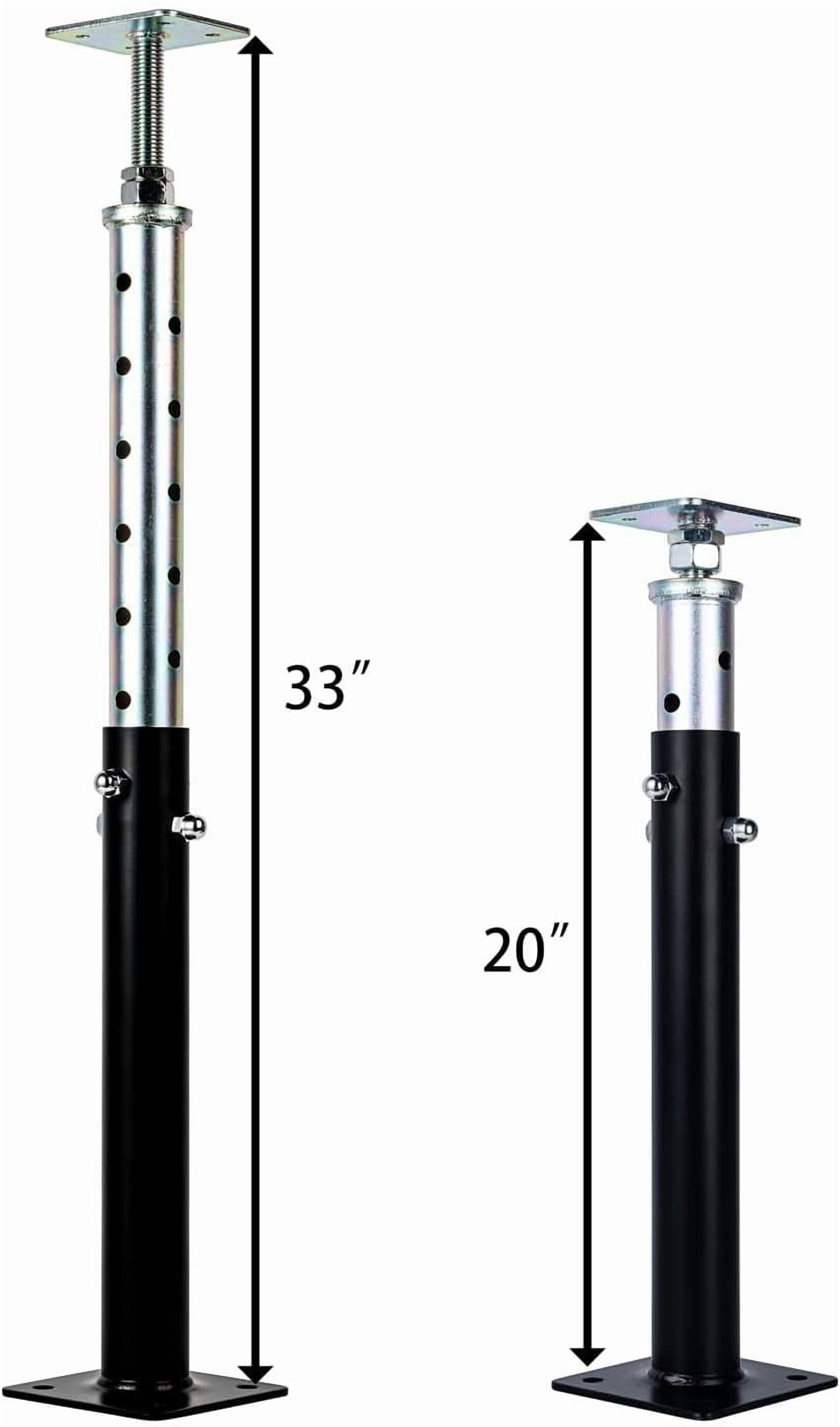 2 Pack Basement Floor Jack 20-33 Adjustable Support Beam House Jack ...