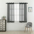 thumbnail image 1 of 2 Pack Basic Home Grommet Top Sheer Voile Window Curtains - Assorted Colors & Sizes, 1 of 1