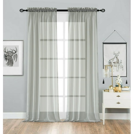 2 Pack Basic Home Rod Pocket Sheer Voile Window Curtains - Assorted Colors & Sizes price history and forecast - Basic Home PI-T3FN-LAYO