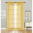 thumbnail image 1 of 2 Pack Basic Home Rod Pocket Sheer Voile Window Curtains - Assorted Colors & Sizes, 1 of 2