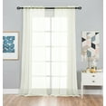 thumbnail image 1 of 2 Pack Basic Home Rod Pocket Sheer Voile Window Curtains - Assorted Colors & Sizes, 1 of 2