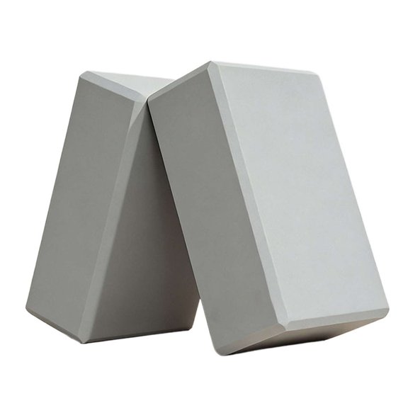 2 Pack Basics Yoga Blocks, High Density Non-Slip Yoga Bricks for Stretching, Balance and Flexibility Training,9x6x3"