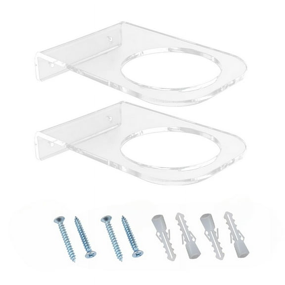 2 Pack Basketball Holder Wall Mount Acrylic Football Display Rack Clear Holder Shelf