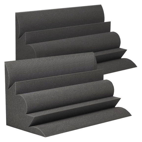 2 Pack Bass Trap Acoustic Soundproof Foam Large Size Sound Absorption Studio Corner Foam for Home Ktv Cinema Bar