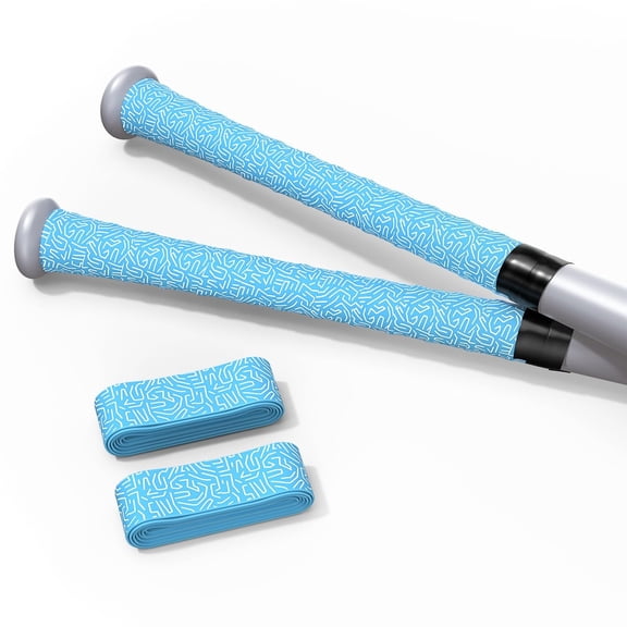 2 Pack Bat Grip Tape, 1.1mm PU Non-Slip Baseball Bat Grip Wrap, Soft Polyurethane Handle Tape for Baseball, Softball, Cricket and Lacrosse Sticks