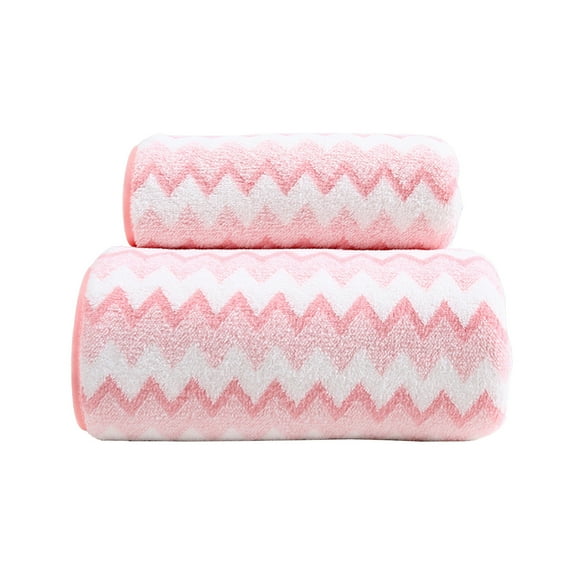 Bath Towels Set | Extra Thick & Super Soft Highly Absorbent Towels | 55x27 Inches Large Beach & Bath Towel | Striped Pattern for Bathroom, Pool & Spa Use