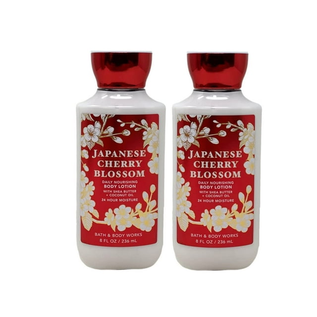 2 Pack Bath and Body Works Japanese Cherry Blossom Super Smooth Body