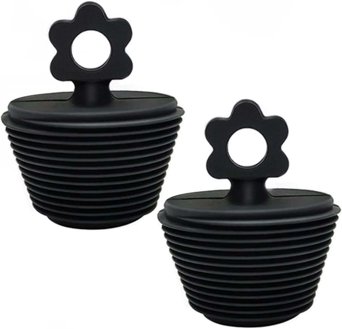 2 Pack Bathtub Stopper, Universal Silicone Drain Plug for Bathroom Sink