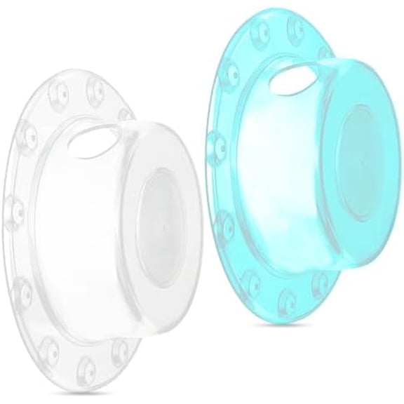 2 Pack Bathtub Stoppers, 6.1 Inch Transparent & Green PVC Bathtub Overflow Drain Cover Plug for Deep Water Bath, Universal Fit for Bathtub Drain Hole$$Home Decor, Kitchen, & Other