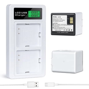 2-Pack Batteries Compatible with Arlo Pro 5S 2K, Pro 4, Pro 3, Ultra 2, and Ultra Cameras VMC4040P VMA5400 with LCD Dual Charger