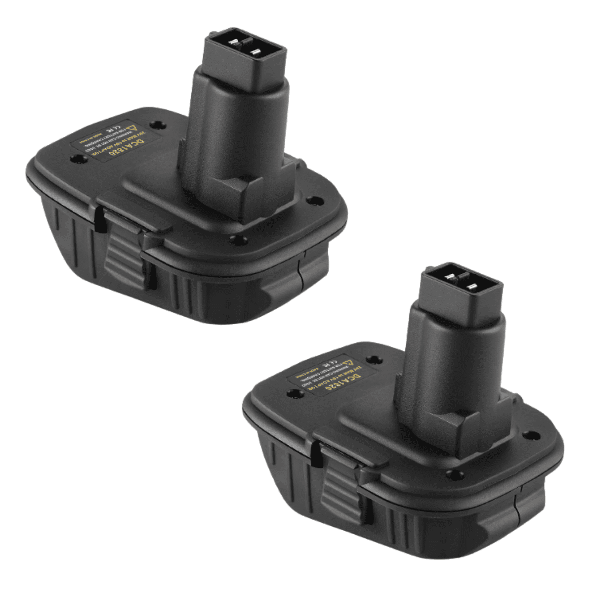 2 Pack Battery Adapter DCA1820 Compatible with Dewalt 18V/20V Lithium Battery Converter to NiCad & NiMh Tools with USB Output Charger Replacement for Dewalt 18V NiCad & NiMh Battery Tools(Black)