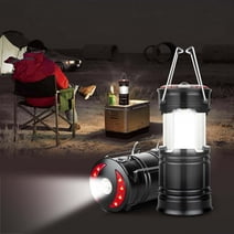 2 Pack Battery Camping Lanterns LED Lanterns, Hurricane Lights with Flashlight and Magnet Base for Camping, Hurricane, Emergency, Outage(Battery not Include)