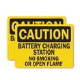 thumbnail image 1 of (2 Pack) Battery Charging Station No Smoking Or Open Flames OSHA Caution Sign, 1 of 7