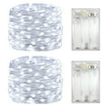 thumbnail image 1 of 2 Pack Battery Operated Dewdrop Led Lights,Mini Fairy Lights With Timer Function,For Home Parties Christmas/Halloween Holiday Decoration,6 Hours on/18 Hours Off ,30 LEDs,10 Feet (Cold White), 1 of 31