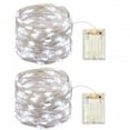 thumbnail image 1 of 2 Pack Battery Operated Mini Lights,Indoor Led Fairy Lights with Timer 6 Hours on/18 Hours off for Wedding Party Decorations,50 Count Leds,17 Feet Silver Wire(Cold White), 1 of 6