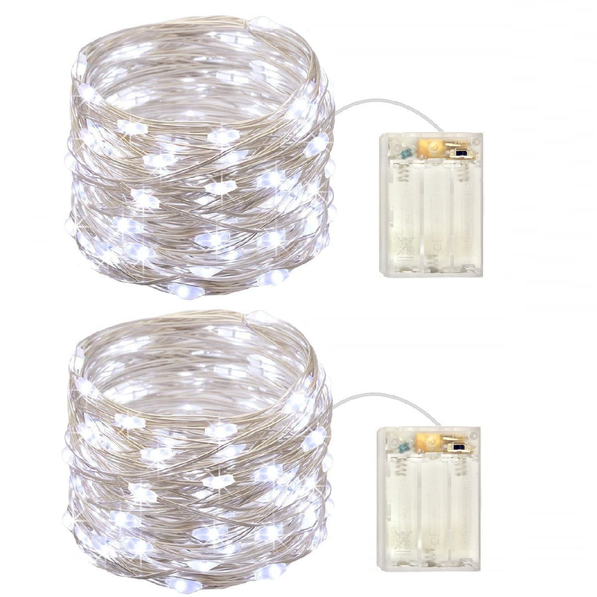 2 Pack Battery Operated Mini Lights,Indoor Led Fairy Lights with Timer