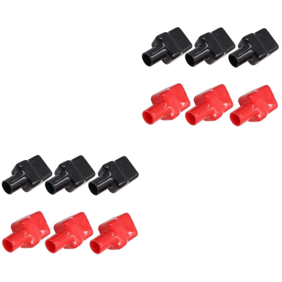 COMPUKAS Battery Terminal Protection Sleeve Durable Rubber for Electronics and Auto 6Pairs