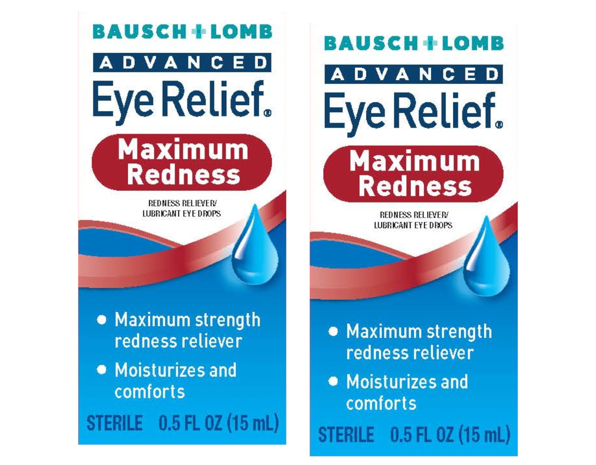 2 Pack - Bausch & Lomb Advanced Eye Relief Redness Maximum Relief Eye ...