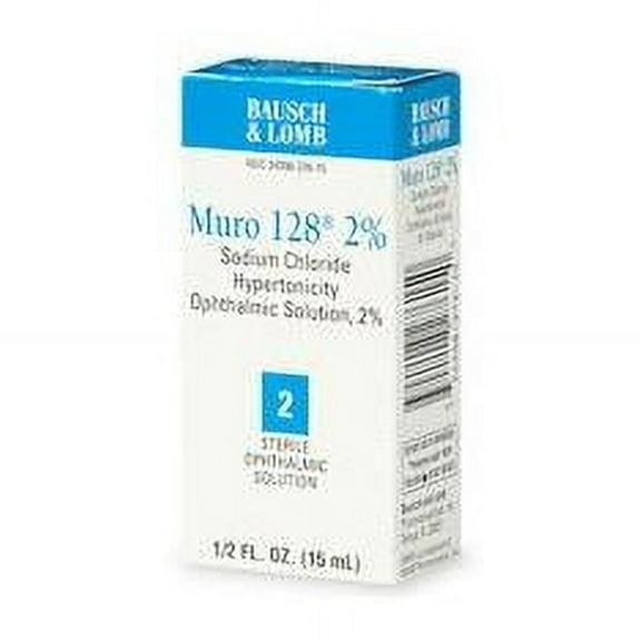 2 Pack - Bausch & Lomb Muro 128 Solution 2% 15mL Each